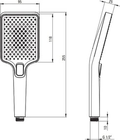 ANEMON para de dus cu 4 functii finisaj negru NBZ_N51S