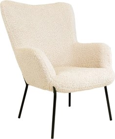 Fotoliu crem cu tapițerie din blană artificială Glasgow – Bonami Essentials