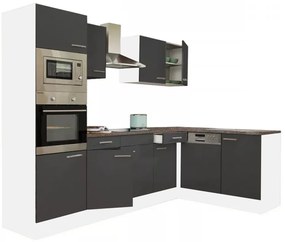 Mobilă de bucătărie Yorki 280 cu corp alb și față antracit satinat