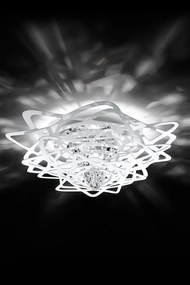 Lustra design Art Deco unicat realizata manual Aurora Large alb