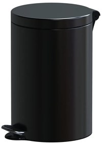 Coș de gunoi cu călcare, 12 l, negru