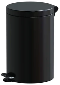 Coș de gunoi cu călcare, 12 l, negru