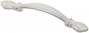 Maner model ROYAL 2, 96 mm, finisaj alb/auriu