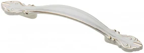 Maner model ROYAL 2, 96 mm, finisaj alb/auriu
