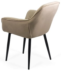 RESIGILAT - Scaun de dining din catifea BUC 257 bej