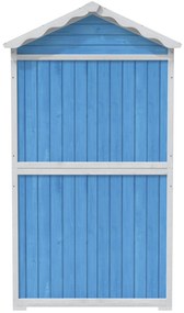 Depozit pentru mobilier de grădină din lemn pentru exterior, design rezistent la intemperii cu întărituri stabile în formă de X, 93x45x179 cm, Albastru