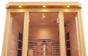 Infračervená sauna/ tepelná kabína Helsinki 150 s triplexným vykurovacím systémom a drevom Hemlock