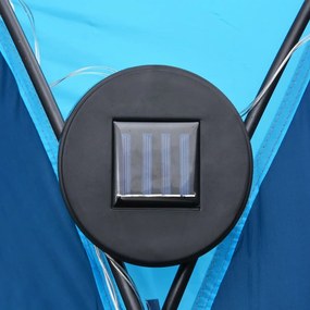 Cort petrecere cu LED  4 pereti laterali albastru 3,6x3,6x2,3m Albastru