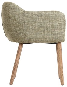 Set de scaune de sufragerie verde deschis cu cotiere 2 buc. tapițat Blaine – Light &amp; Living