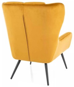 Fotoliu Arroyal Velvet, galben
