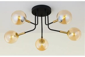 Lustră pe tijă Jupiter 2038 BURANO 5xG9/10W/230V negru/auriu/bej