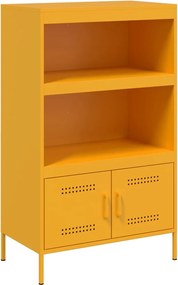 vidaXL Dulap înalt, galben muștar, 68x39x113 cm, oțel