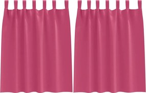vidaXL Perdele Opaque cu Inel 2 pcs Roz Aprins 140 x 140 cm Poliester