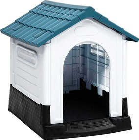 vidaXL Cușcă de câini, albastru, 57x68x66 cm, polipropilenă