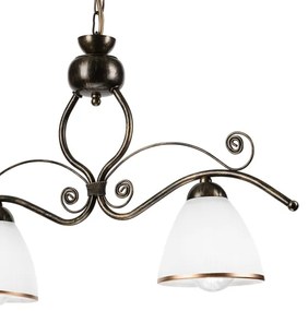 Lustră pe lanț RETRO 2xE27/60W/230V bronz/patină