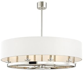 Candelabru LUX DURHAM, nichel lucios, abajur oval