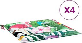 vidaXL Perne scaun de grădină, 4 buc., multicolor, 40x40x4 cm, textil