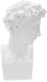 Bust decorativ alb din polirasina, 20x17,5x30 cm, Roman Man Mauro Ferretti
