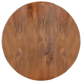 Masa de bucatarie, 110x76 cm, lemn masiv de mango, rotunda 1, Maro inchis