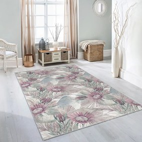 Covor mov/gri lavabil 160x230 cm Dusty Flowers – Mila Home