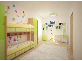 LED Plafonieră GALAXY KIDS LED/24W/230V verde cu buline albe