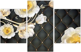 Tablou - Imagine cu flori de trandafir alb (90x60 cm)