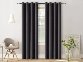 Draperie OXFORD LIGHT 140x250 cm, negru Agatat: Rejansa