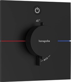 Hansgrohe ShowerSelect Comfort E baterie de duș ascuns cu termostat negru 15571670