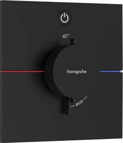 Hansgrohe ShowerSelect Comfort E baterie de duș ascuns cu termostat negru 15571670