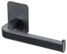 Suport pentru hârtie igienică negru autoadeziv din plastic Parma – Allstar