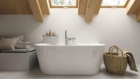 Baterie de cada cu set de dus, finisaj cromat, design modern, Deante SILIA Crom lucios