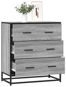 vidaXL Dulap, gri sonoma, 68x35x76 cm, lemn prelucrat și metal