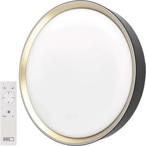 Plafonieră LED dimmabilă ILVI LED/45W/230V 2700-6500K Ø 50 cm negru/alamă + telecomandă inclusă