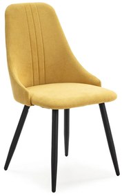 Scaune de dining galbene 4 buc. Mani – Marckeric