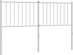 vidaXL Tăblie de pat de schimb metalică, alb, 135 cm