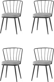 Scaun Fiona metal, balcon,terasa,bucatarie,birou,dining Homs, negru