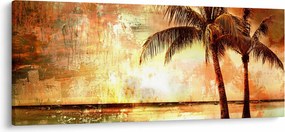 Tablou - Palmieri pe plajă (120x50 cm)