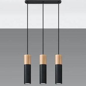 Lustră pe cablu PABLO 3xGU10/40W/230V negru