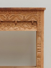 Consola din lemn de tec reciclat, gravat, Jaipur