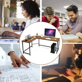 Birou de colț, maro