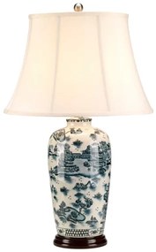 Lampă de masă Elstead BLUE-TRAD-WP-TL BLUE TRADITIONAL 1xE27/60W/230V