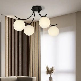 Lustră aplicată BOSTON 4xE14/10W/230V negru