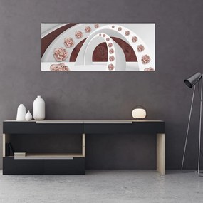 Tablou - Arcade 3D cu flori (120x50 cm)