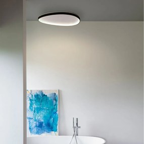 Plafoniera LED design circular GEMINI PL D061 ON-OFF NERO 4000K