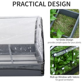 Outsunny Mini Sera de Gradina pentru plante, legume, fructe, gradinarit cu acoperire in PVC transparent | Aosom Romania