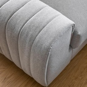 Colțar gri deschis extensibil/cu spațiu de depozitare (cu colț pe partea dreaptă/în formă de "U") Louis – ELTAP