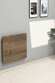 Masa PC rabatabila cu montaj pe perete, Viena Homs, nuc, 50 x 60 x 1.8 cm, PAL