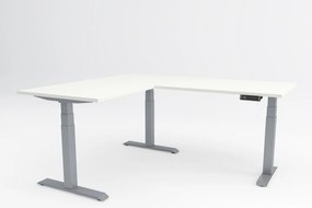 Birou cu înălțime reglabilă electric în L, Viva Upgrade, triple motor, 150 kg - Negru