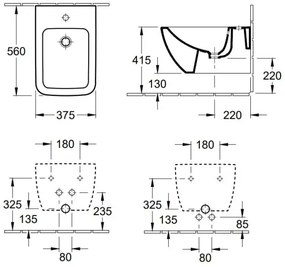 Villeroy & Boch 441100R1 - Bideu suspendat VENTICELLO din ceramică, culoare albă