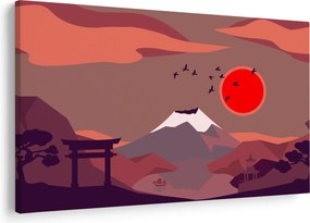 Tablou - Ilustrație a Muntelui Fuji (90x60 cm)